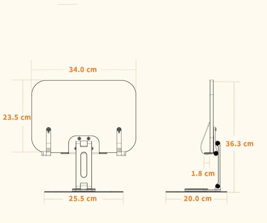 360 Degree Rotating Reading Rack Desktop Lifting Student Bookshelf Aluminum Alloy
