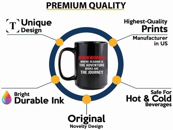 Book Lover Coffee Mug 15oz Black -bookworms - Book Lovers Gifts Book Reader Gifts Book Club Gifts Book Reading Cup Reading Gifts
