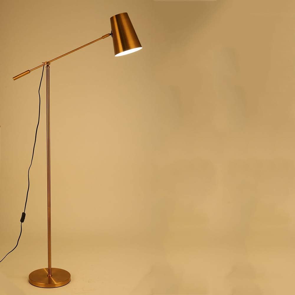 Floor Lamp Standing Lamp Adjustable Swing Arm Standing Reading Lamp with E27 Base Modern Design Studying Light with On/Off Switch for Living Room Bedroom Piano Room