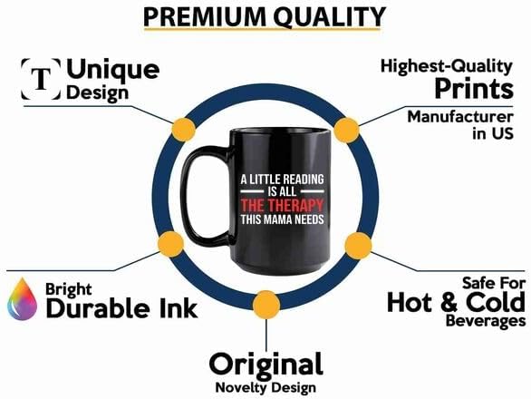 Book Lover Coffee Mug 15oz Black -Little Reading - Book Club Gifts Book Lover Cup Book Reader Romance Reader Gifts Gift For Avid Reader