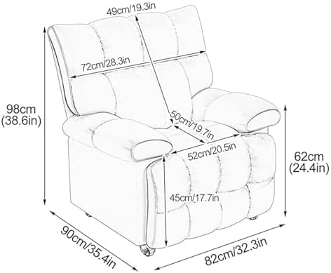 360° Swivel Rocker Recliner Chair - Manual Recliner with Technical Corduroy Fabric for Bedroom & Living Room, Comfortable Lounge Chair (Corduroy, E)