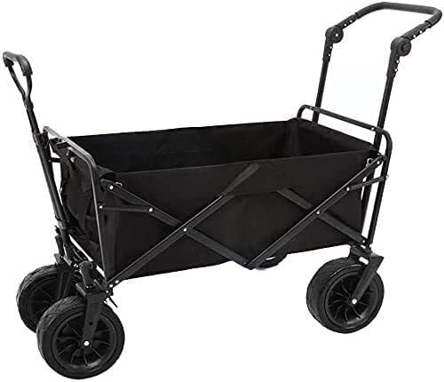 Outdoor Folding Utility Wagon with Adjustable Handle, Large Capacity Garden Cart, Portable Camping Trolley 85kg Load(Style 5)
