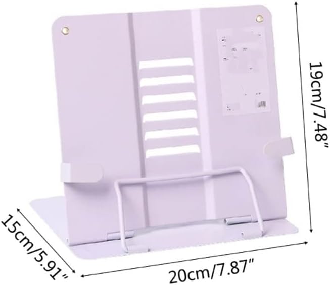 Metal Book Stand Adjustable Cookbook Document Reading Rest Foldable Desk Holder Heavy Duty Display