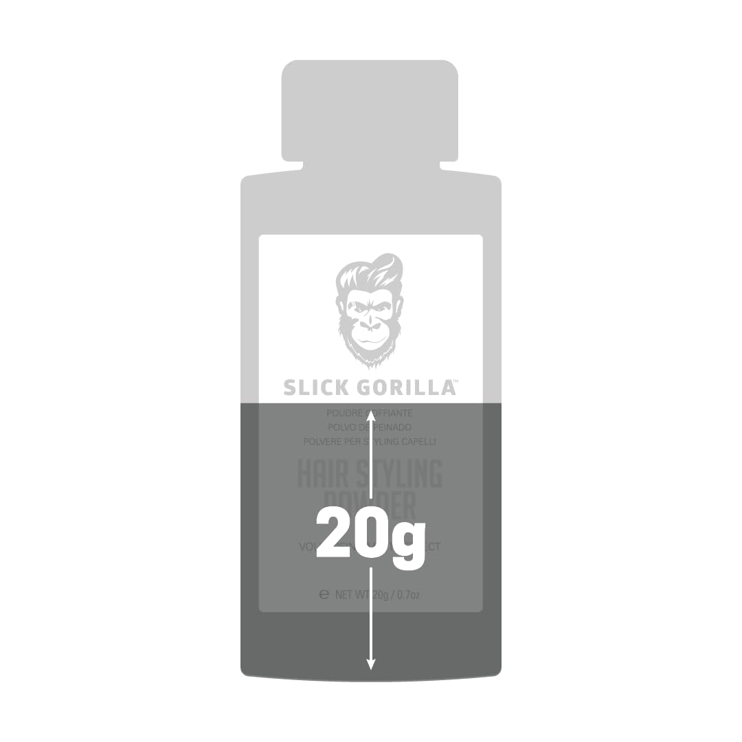 Slick Gorilla Hair Styling Powder for Men 0.70 oz (20ml) | Texture Powder | Matte Finish | 24 Hours All Day Hold | Adds Volume & Texture | Lightweight | Non-Sticky | No Shine | Texturizing Product