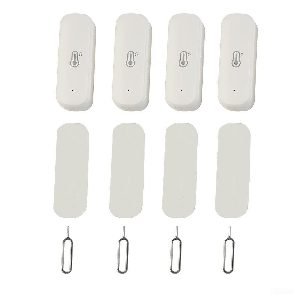 4 pcsWiFi Hygrometer Thermometer Sensor, Smart Temperature Humidity Monitor, Indoor Sensor for Room Greenhouse Incubator for Tuya WiFi Temperature and Humidity Detector