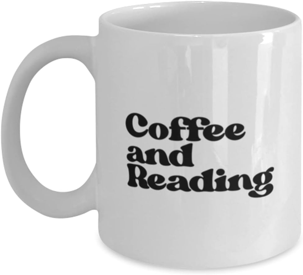 Reading Book Lover Bookworm 1970s 70s Mug, Gifts, Home Office Decor, Coffee Cup, Unique Gag Idea, Him Her