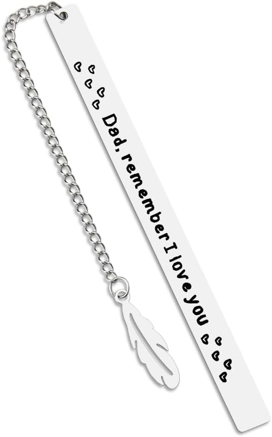 Fathers Day Gifts for Dad from Son Dad Bookmark from Daughter I Love You Dad Birthday Gift Ideas Dad Reading Gifts for Dad on Wedding Day Daddy Keepsake Dad Engraved Gifts Retirement Gifts for My Dad