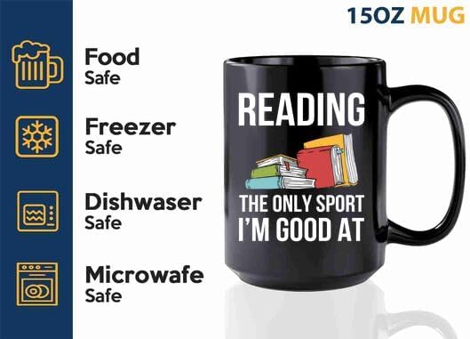 Book Lovers Coffee Mug 15oz Black -reading sport - Book Reader Gifts Women Book Lovers Drinking Cup Bookish Bookworm Book Club