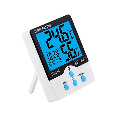 High Accuracy LCD Digital Thermometer Hygrometer Indoor Electronic Temperature Humidity Meter Clock Weather Station
