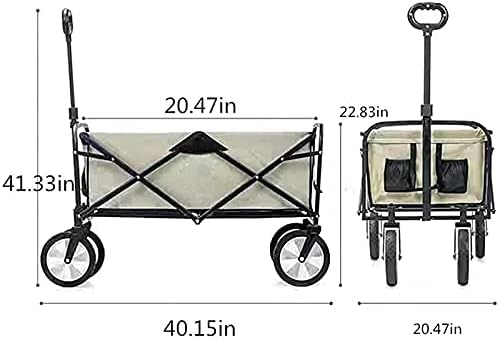 Portable Camping Cart,Camping cart Trolley Foldable,Garden Carts Outdoor Utility Garden Shopping Cart Beach with All-Terrain Wheels and Brake System,Outdoor Fishing campi