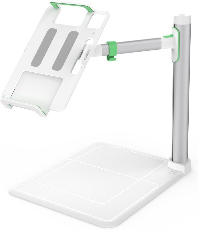 Belkin Tablet Stage Stand For Presenters, Lecturers & Teachers-Adjustable & Portable Tablet Holder Designed For Schools & Classrooms - For iPad, iPad Pro, iPad Mini, Galaxy Tablets, Surface Pro & More