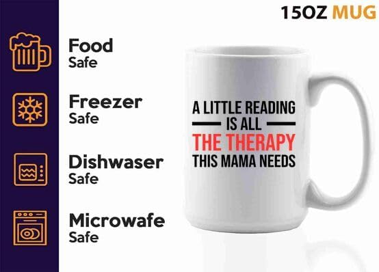 Book Lover Coffee Mug 15oz White -Little Reading - Book Club Gifts Book Lover Cup Book Reader Romance Reader Gifts Gift For Avid Reader
