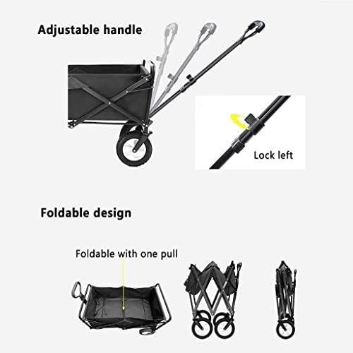Portable Camping Cart,Outdoor Folding Utility Wagon Portable Camping Trolley with Brake Load-Bearing 80kg / 176lbs