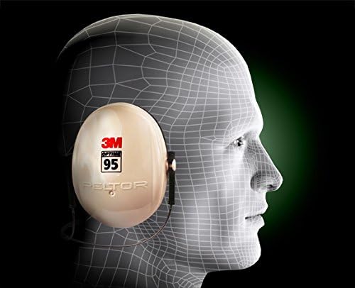 3M PELTOR Hearing Protection Optime 95 Earmuffs, Adjustable Earcups, E-A-Rfit Compatible, Stainless Steel