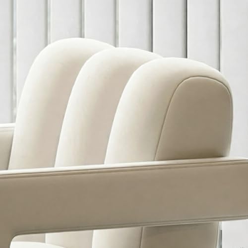 Brushed Velvet Modern Accent Chair, Stylish Upholstered Armchair for Living Room, Bedroom, Office, Waiting Room (27.56 x 29.92 x 28.35 in)