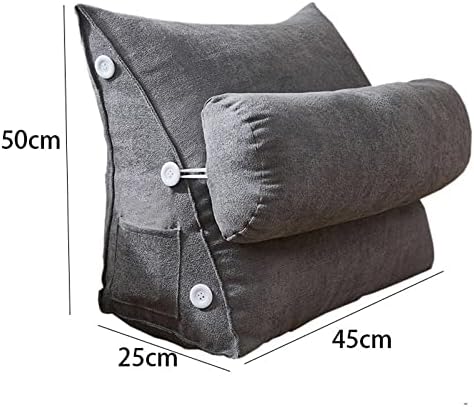 Bed Triangular Cushion Chair Bedside Lumbar Backrest Lounger Lazy Office Living Room Reading Pillow Household Decor