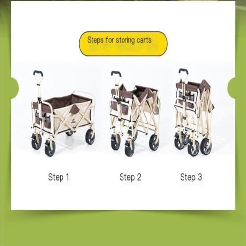Portable Camping Cart,Outdoor Beach Camping Trolley Cart with Foldable Table Hand Pulled Design Portable Sports Stall Cart for Outdoor Activities