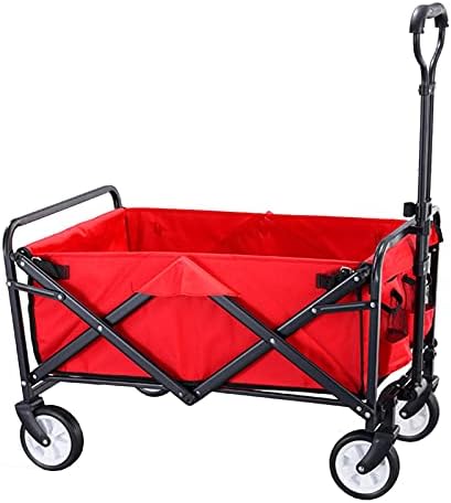 Trolleys, Outdoor Foldiutility Wagon Outdoor Garden Utility Wagon, Transport Trolley for All Terrain, Beach Trailer, Adjustable Handle, Load-Bea60Kg/132Lbs/Style 2