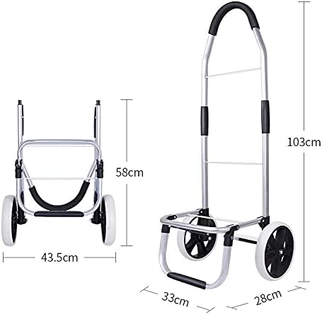 JSEIAJB Trolley cart on Wheels Woman Shopping cart Foldable Shopping Basket Elderly Stairs Trailer Portable cart Large Shopping Bags
