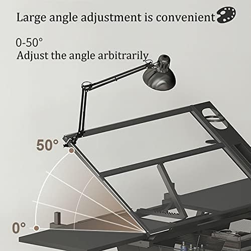 Drawing Tilting Tablet,Drawing Table Glass Drafting Table with Stool, Drawing Desk Art Table 2 Storage Drawers 71-93CM Height Adjustable 0-50° Tilting