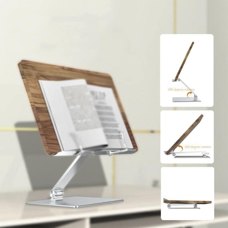 Adjustable Height Angle Reading Stand Aluminum Alloy Wooden Textbook for Big Heavy Books