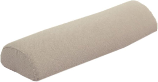 Soft Semi Roll Pillow, Meormy Foam Half Round Roll Pillows Massage Feet Neck Rest Cushion Long Bolster Waist Cushions (White-2, 59×17×10CM/23.23"×6.69"×3.94")