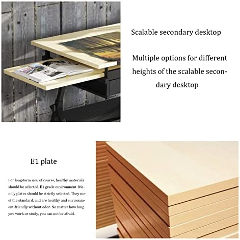 Drawing Tilting Tablet,Professional Drafting Desk, Wooden Drawing Table Adjustable Height Drafting Desk Drawing Table Tiltable Tabletop