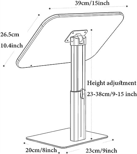 Adjustable Book Stand - Hands-Free Upright Wooden Cookbook Holder | Height & Angle Adjustable Book Rest for Desktop Reading | Book Stand Height Adjustable (Brown) (Brown)