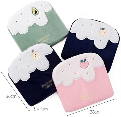 Cartoon Cotton Chair Cushion Office Seat Non-Slip Student Raise Height Pillow for School Study(Cream Peach)