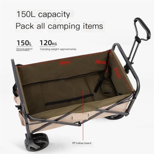 Portable Camping Cart,Outdoor Camping Beach Trolley Cart with Folding Design for Camping Picnics and Outdoor Activities