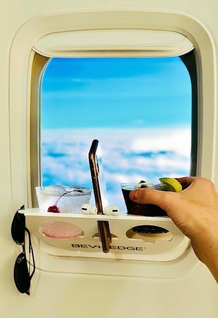 BEVLEDGE The US Patented- Airplane Window Organization Station -One of The Hottest New Travel Accessories. [Seen on The Today Show & GMA] Makes The Perfect Holiday Present. w/Luggage tag & Micro-Bag