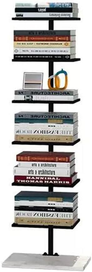 Invisible Metal Spine Book Tower, 6/8 Tier Corner Bookshelf, Modern Minimalist Design for Living Room, Home Office, or Study – Stylish Space-Saving Bookcase