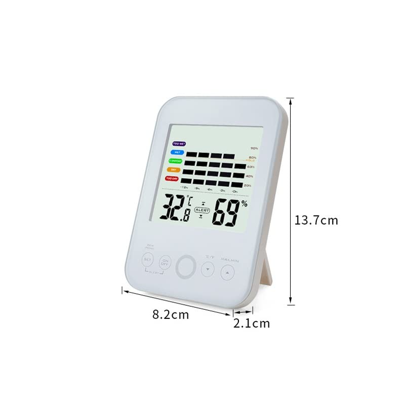 Household Indoor Digital Hygrograph Touch Screen Electronic Thermometer Hygrometer Bedroom
