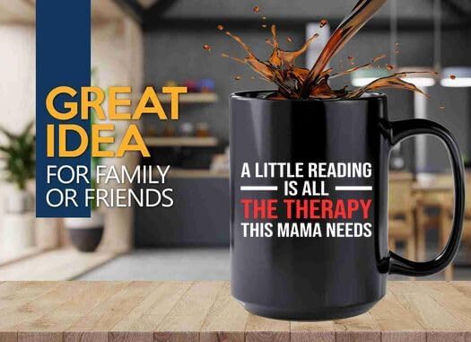 Book Lover Coffee Mug 15oz Black -Little Reading - Book Club Gifts Book Lover Cup Book Reader Romance Reader Gifts Gift For Avid Reader