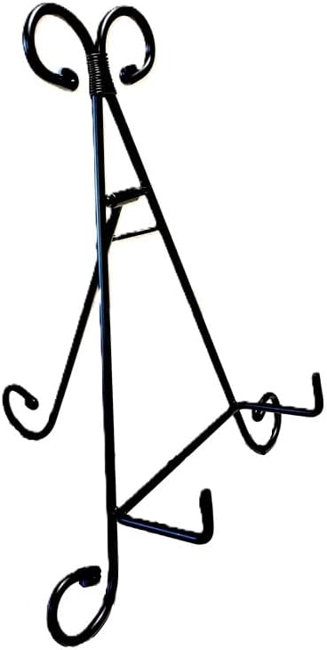 Artifact Display Stand Easel, Decorative Tabletop Easel Stand black Iron Easel for artifacts, artwork, signs, art, plates, prints, and other collectibles (12 inch), black, (multiple sizes)