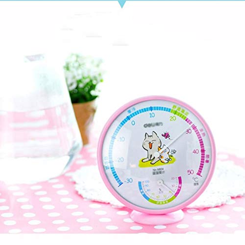 Kid's Room Thermo-Hygrometer Mechanical Induction Element no Need Battery Temperature and Humidity Meter(Blue)