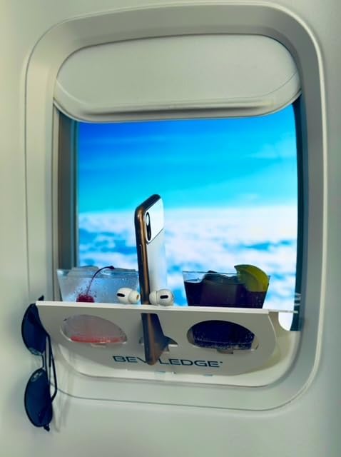 BEVLEDGE The US Patented- Airplane Window Organization Station -One of The Hottest New Travel Accessories. [Seen on The Today Show & GMA] Makes The Perfect Holiday Present. w/Luggage tag & Micro-Bag