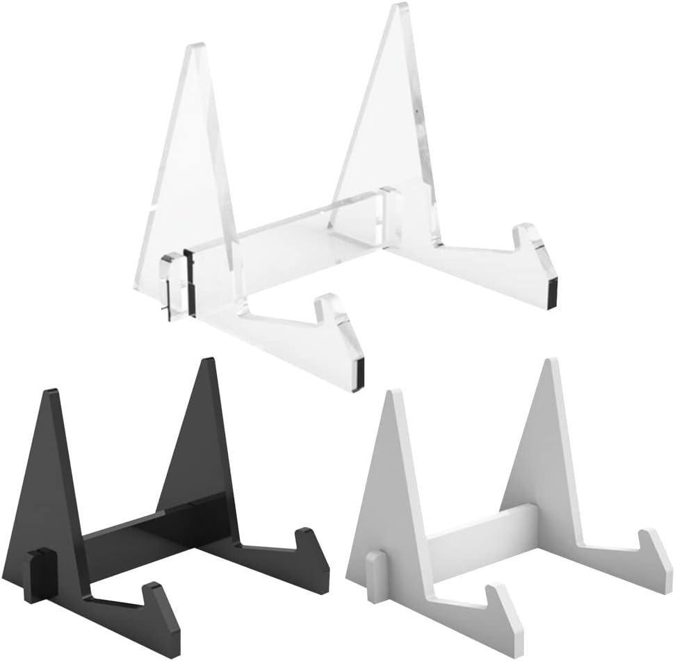 Acrylic Bookends Portable Book Display Stand Bookend Reading Holder Desk Organizer(E)