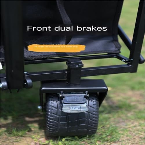 Portable Camping Cart,Outdoor Beach Trolley Cart for Camping Foldable Hand Push Picnic Car with Pull Rod Small and Portable Camp Cart