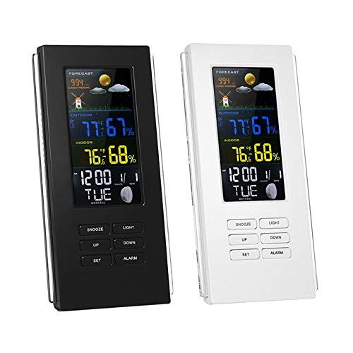 TS-74 Remote Precision Digital Thermometer Indoor and Outdoor and Hygrometer with Clock Function(D)