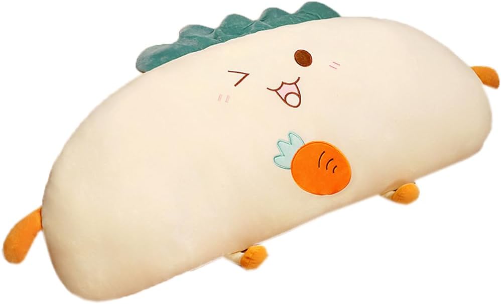 Cartoon Soft Bed Backrest Pillows Living Room Sofa Lumbar Back Cushion Bed Rest Reading Pillow Cute Plush Pillows (Carrot Style, 120×45cm/47.24"×17.7")