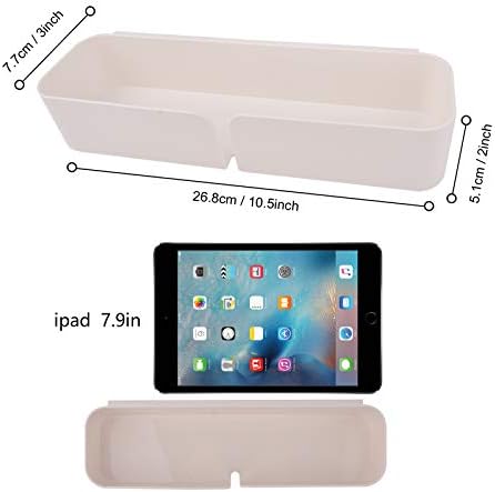 Bedside Shelf Caddy Basket Pocket Organizer to Storage Remotes,Tablet Cellphone Charging,Clock- Stick On Adhesive Tapes & Nails Install Offered for Bedroom,Dorm,Office (1 Pcs)