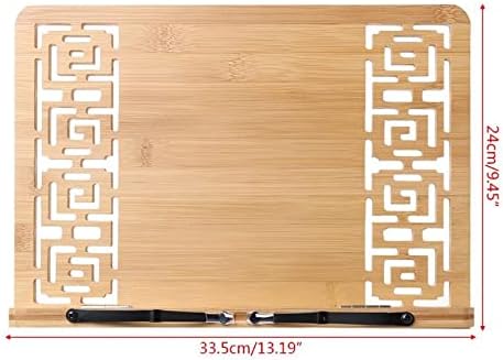 Hollow Adjustable Reading Bookshelf Tray Sheet Paper Clip Foldable Portable Sturdy Bookshelf