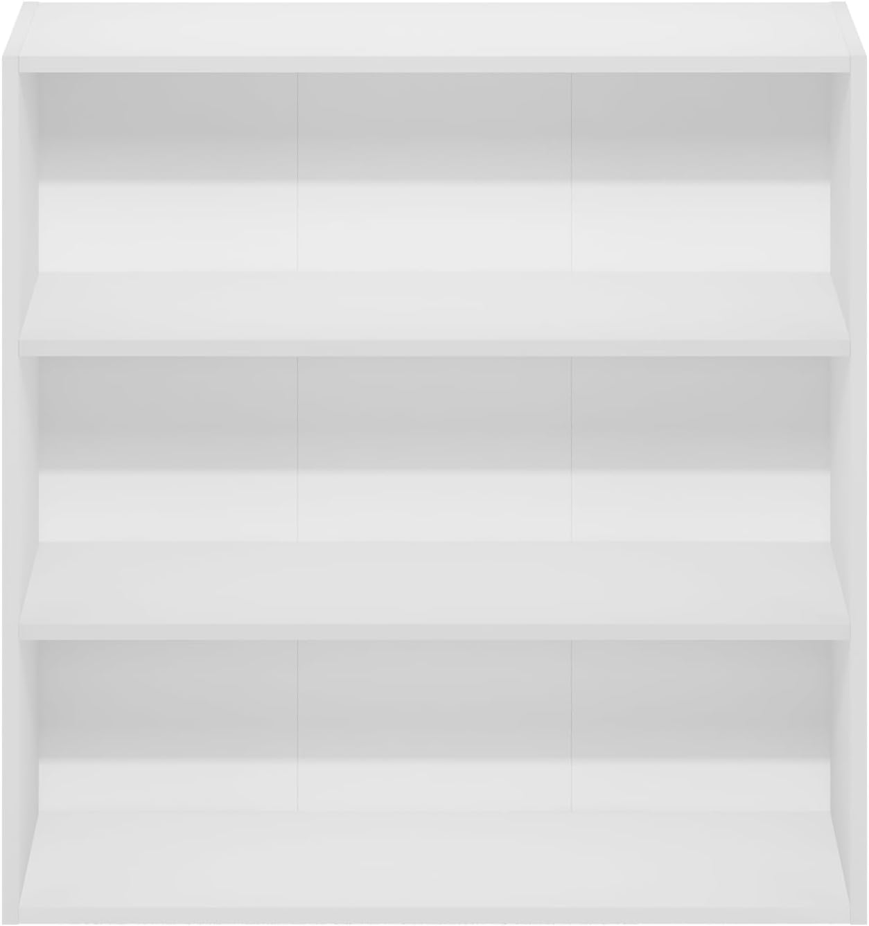 Furinno PASIR Book Shelf, 3-Tier Bookshelf with Open Storage Shelf, Standing Bookcase, 9.3 x 31.3 x 31.5, Easy Assembly, for Living Room, Bedroom, Home Office, White