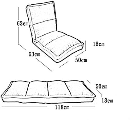 Folding Reading Chairs Floor Folding Gaming Sofa Chair 5-Speed Adjustment Foldable Easy to Remove and wash Bedroom Balcony Reading Backrest Lounge Chair(Beige)
