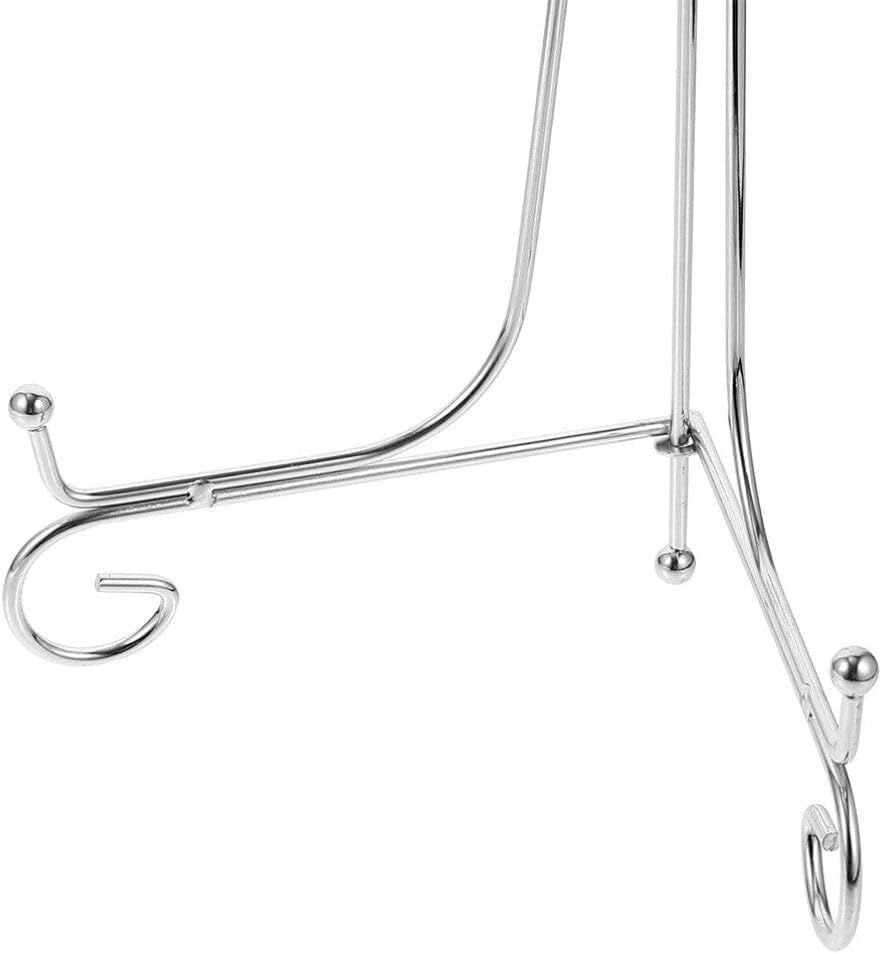 HOMSFOU Art Plate Holder 3.93 Inch Metal Display Stand Easel for Decorative Plates Photo Frames Small Bowls Tabletop Organizer