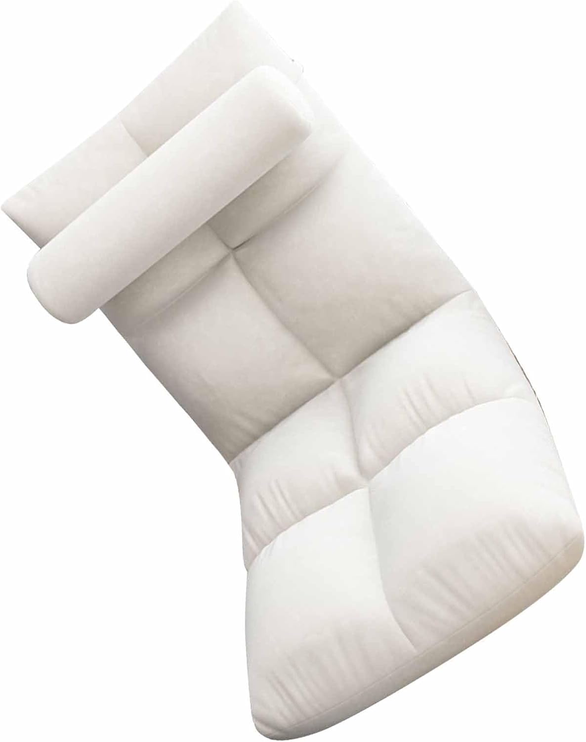 TOPINCN Floor Chair with Back Support, Folding Sofa Chair Sleeper Bed Couch Recliner Floor Gaming Chair Meditation Chair for Adults (White)
