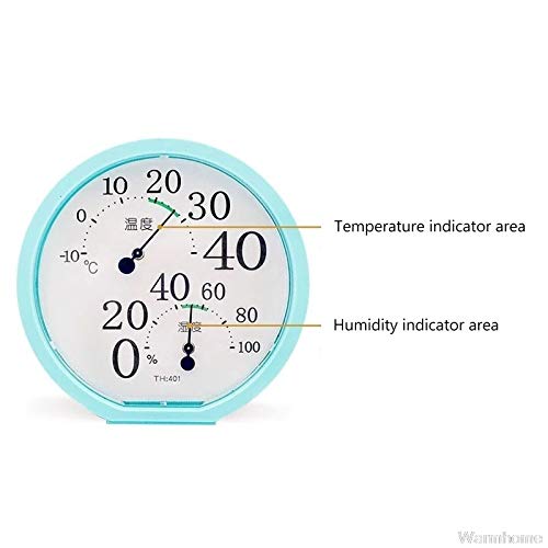 Wall Hang Temperature Humidity Monitor Indoor Outdoor Thermometer Hygrometer No Battery Required Hanging & Stand