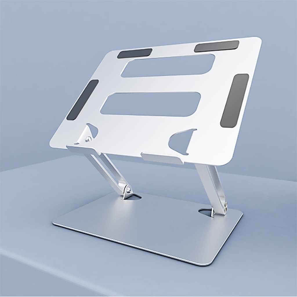 Laptop Stand Foldable Metal Aluminum Alloy Tablet Portable Desktop Office Bracket(White-Fruit peach5)