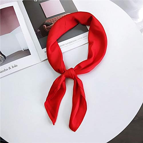 Glamorstar Satin Neck Scarf 6 Packs Square Handkerchief for Women